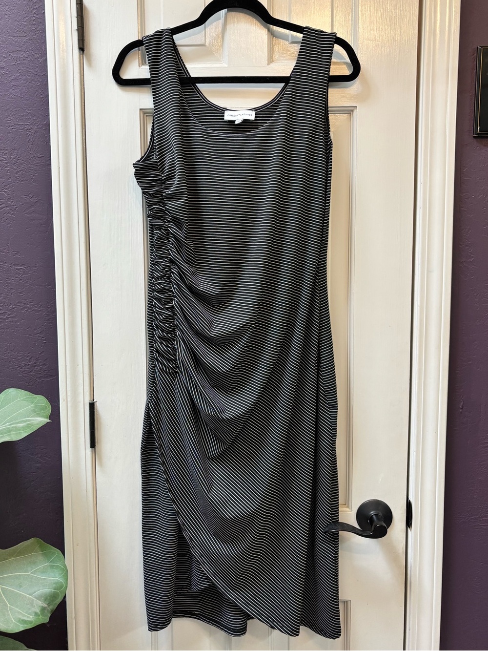 Gibson Latimer Black & White Striped Dress